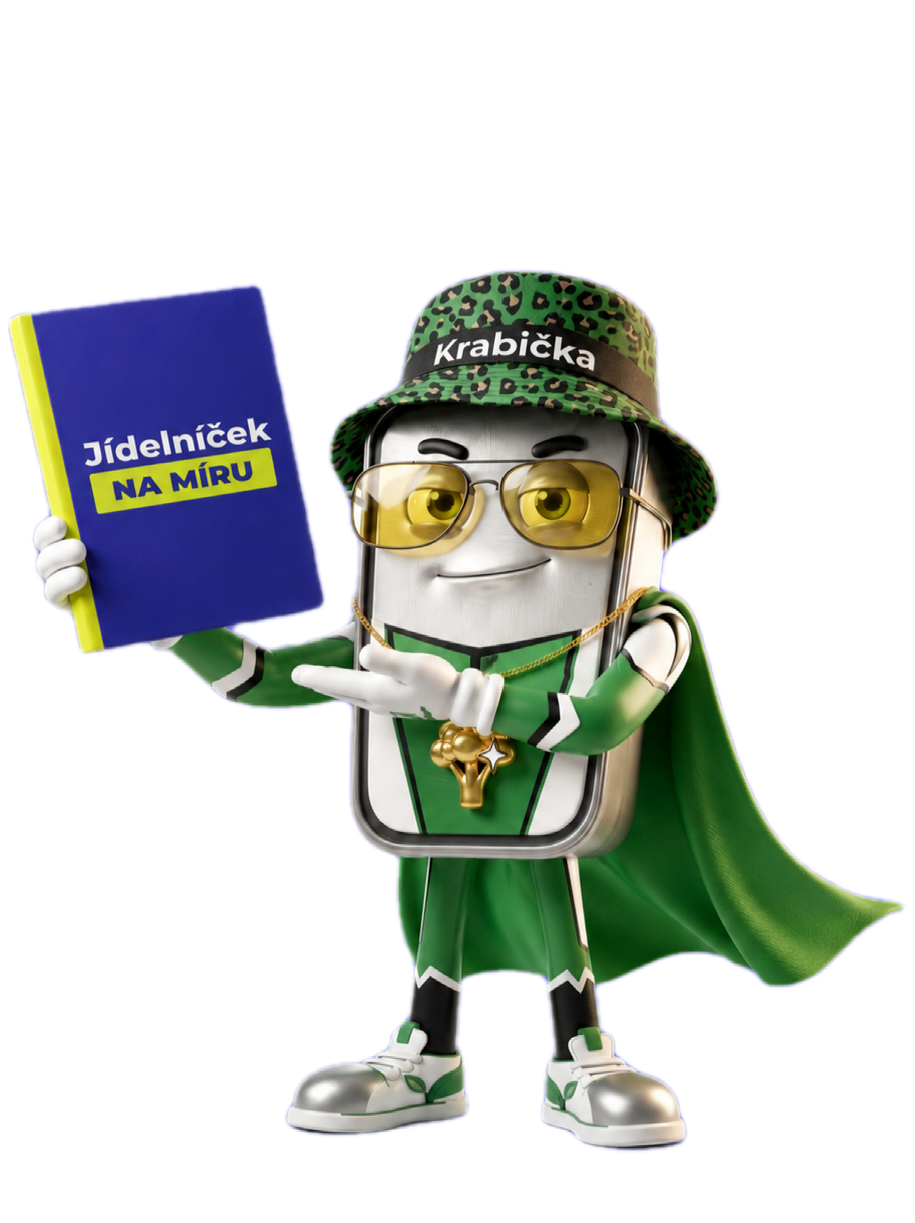 Maskot Pan Krabička s Jídelníčkem BASIC